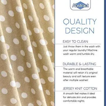 Abstract Cotton Crib Sheets - Fitted Crib Sheet for Standard Crib Mattress - Ultra Soft Crib Sheets for Boys Girls Baby - Universal - Snug Fitted - Cotton - 28"x52" (Beige Polka Dot)
