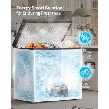 TABU 10 Cubic Feet Deep Freezer - Adjustable & Energy Saving