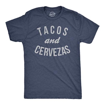 Mens Tacos and Cervezas Tee Taco Tuesday Cinco De Mayo Foodie Funny Drinking T Shirt for Vacation Be...