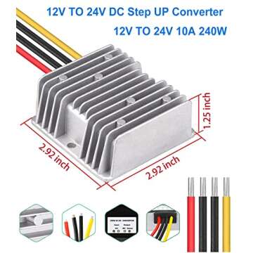 EAGWELL DC Converter Regulator Power Supply Adapter for Motor Car Truck Vehicle Boat Solar System