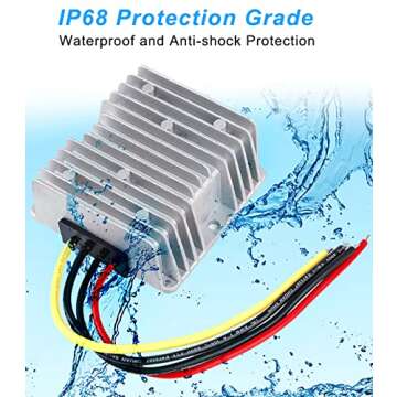 EAGWELL DC Converter Regulator Power Supply Adapter for Motor Car Truck Vehicle Boat Solar System