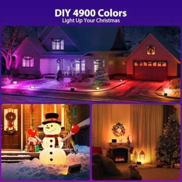 30W LED Flood Light Outdoor, 2700K Warm White RGB Flood Lights with Remote, DIY Color Changing Outdo...