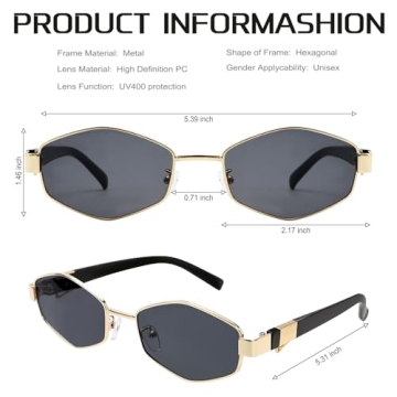 Trendy Hexagon Sunglasses for Summer Style