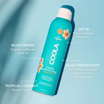 COOLA Organic SPF 30 Sunblock Spray Tropical Coconut Vegan