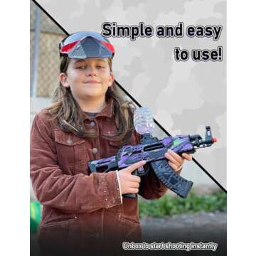 YaGee Gel Ball Blaster for Orbeez, Ideal Gifts for Christmas Stocking Stuffers, Shoots Splat Ball for Winter Outdoor Team Games or Indoor Activities & Party, Pink (Toys for Ages 14+)