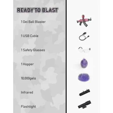 YaGee Gel Ball Blaster for Orbeez, Ideal Gifts for Christmas Stocking Stuffers, Shoots Splat Ball for Winter Outdoor Team Games or Indoor Activities & Party, Pink (Toys for Ages 14+)