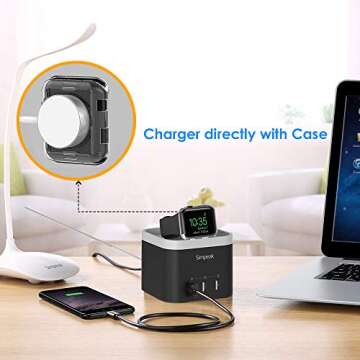 Simpeak Soft Screen Protector Bumper Case Compatible with Apple Watch 38mm Series 2 Series 3, Pack of 2, All-Around, Clear+Plated Silver