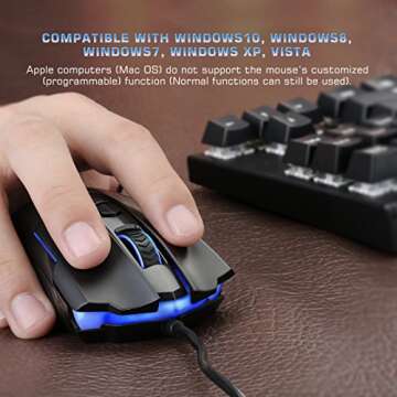 WEEMSBOX RGB Wired Gaming Mouse with Programmable Buttons