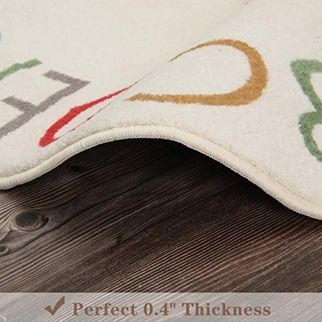 Topotdor Kids Multi Color Alphabets Round Play Rug 40 inch