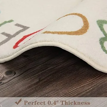 Topotdor Kids Multi Color Alphabets Round Play Rug 40 inch