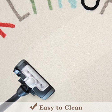 Topotdor Kids Multi Color Alphabets Round Play Rug 40 inch