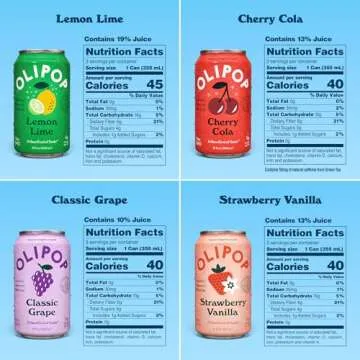 Fruity Fun OLIPOP Prebiotic Soda Pack - 12 Cans