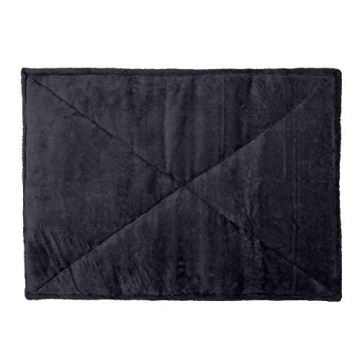 Furhaven ThermaNAP Self-Warming Cat Bed for Indoor Cats & Small Dogs, Washable & Reflects Body Heat - Quilted Faux Fur Reflective Bed Mat - Black, Small
