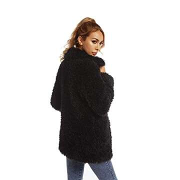 SUGAR POISON Elegant Faux Fur Coat for Women 2023 Winter