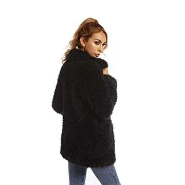 SUGAR POISON Elegant Faux Fur Coat for Women 2023 Winter