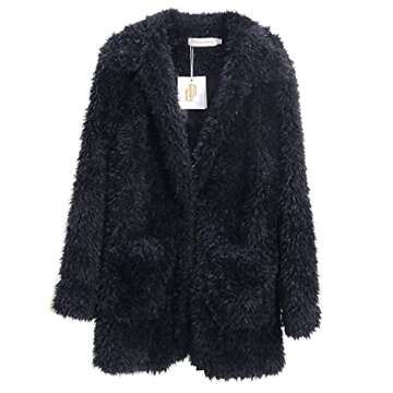 SUGAR POISON Elegant Faux Fur Coat for Women 2023 Winter