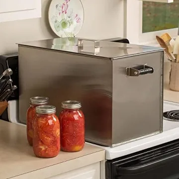 Lehman's 50 Quart Stainless Steel Canner for Efficient Canning