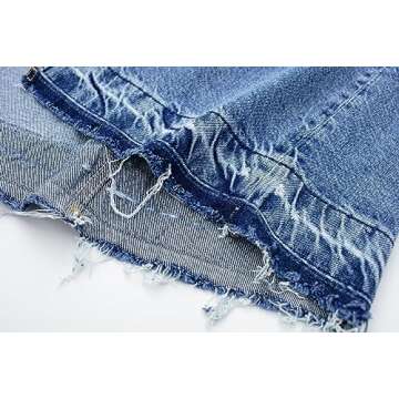 Drikio Womens Long Denim Skirt High Waist Split Skirt Zipper Up Maxi Skirts Stretch Jean Skirt with Pockets Runs Big