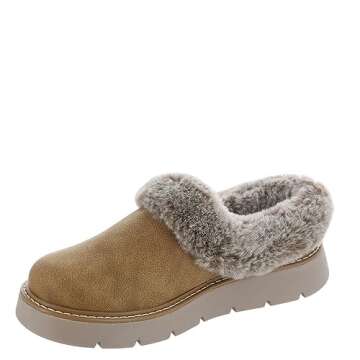 Skechers Women's Keepsakes Lite-Cozy Blend Slipper, Chestnut, 7.5