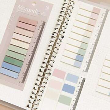 Tvoip 760 Pieces Tabs 3 Size Sticky Index Tabs Pet Flags Tabs Page Markers Paper Index Bookmark Stic...