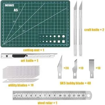 Exacto Knife Precision Carving Craft Hobby Knife Kit with 40 PCS Exacto Blades for DIY Art Work Cutt...