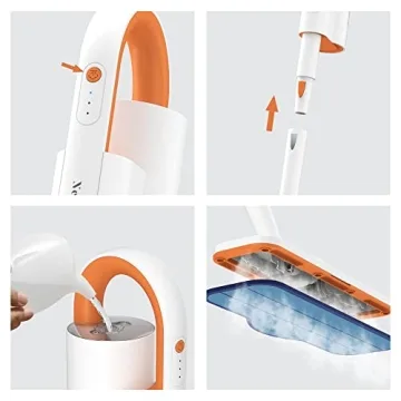 Newbealer 2 in 1 Steam Mop & Handheld Steamer for Quick Cleaning