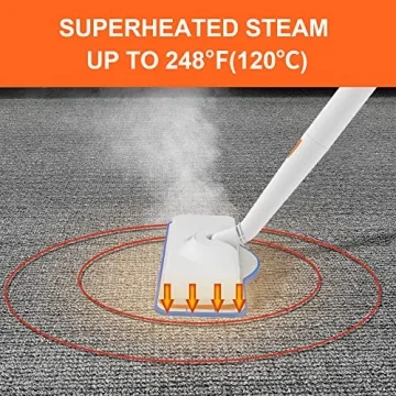 Newbealer 2 in 1 Steam Mop & Handheld Steamer for Quick Cleaning