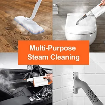 Newbealer 2 in 1 Steam Mop & Handheld Steamer for Quick Cleaning