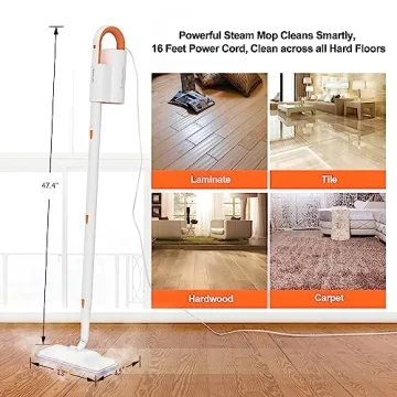 Newbealer 2 in 1 Steam Mop & Handheld Steamer for Quick Cleaning