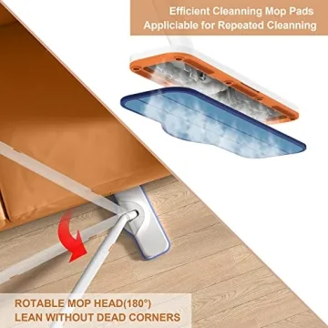 Newbealer 2 in 1 Steam Mop & Handheld Steamer for Quick Cleaning
