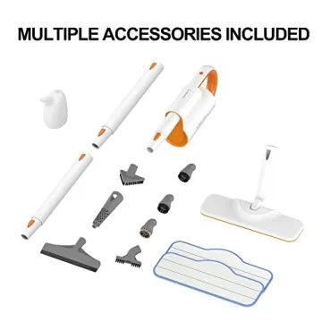 Newbealer 2 in 1 Steam Mop & Handheld Steamer for Quick Cleaning