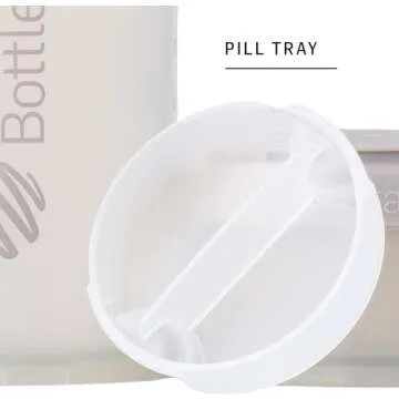 BlenderBottle Shaker Bottle with Pill Organizer and Storage for Protein Powder, Classic V2 ProStak System, 22-Ounce, Pink