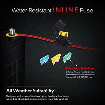 MICTUNING HD+ 12 Gauge Wiring Harness Kit for LED Lights