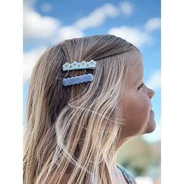 Stocking Stuffers For Kids Hair Clips Set – Kids Stocking Stuffers for Girls | Colorful Hair Accessories Styling for All Small Hair Clips Types | 12 Unique Designs (Princess Set)