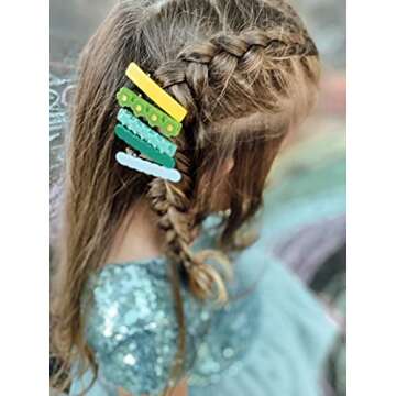 Stocking Stuffers For Kids Hair Clips Set – Kids Stocking Stuffers for Girls | Colorful Hair Accessories Styling for All Small Hair Clips Types | 12 Unique Designs (Princess Set)