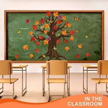Engaging 60 Pieces Classroom Big Tree Bulletin Board Set