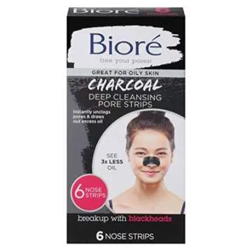 Bioré Charcoal Deep Cleansing Pore Strips - 3 Pack 6 Count