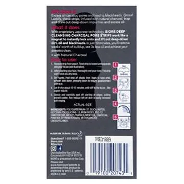 Bioré Charcoal Deep Cleansing Pore Strips - 3 Pack 6 Count