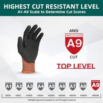 Durable ANSI A9 Cut Resistant Gloves for Men & Women