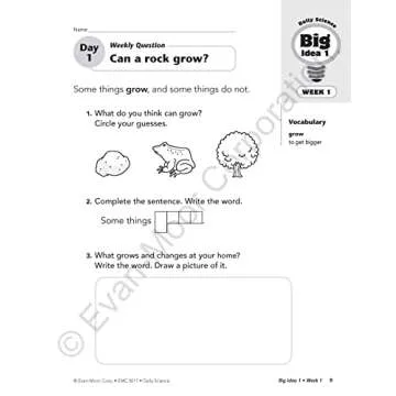 Evan-Moor Daily Science Book for Grade 1 Learning