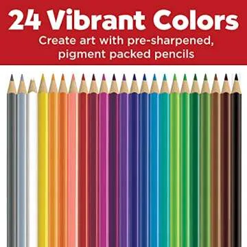 Faber-Castell Triangular Colored EcoPencils - 24 Colored Pencils for Kids, Pre-Sharpened Coloring Pe...