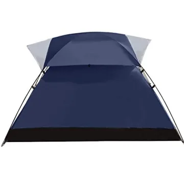 Pacific Pass 2 Person Family Dome Tent with Removable Rain Fly, Easy Set Up for Camp Backpacking Hiking Outdoor, 82.7 x 82.7 x 47.2 inches, Navy Blue
