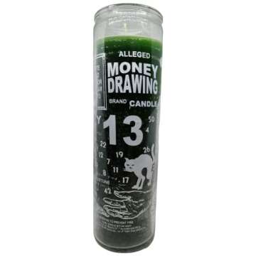 INDIO 7 Day Glass Candle Money Drawing - Green, 120 Hour Burn