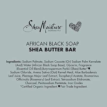 SheaMoisture African Black Soap with Shea Butter, Skin Care, Acne Prone Skin, African Black Soap Face Wash, Shea Moisture Soap, Authentic African Black Soap Bar for Face and Body (2 Pack – 3.5 Oz Ea)