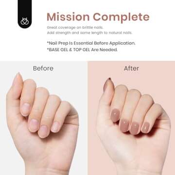 Beetles 5 in 1 Builder Gel, Colored Builder Gel for Nails Strengthener Extension Nail Gel in a Bottle U V/LED Lamp Cured for Valtines Home Manicure