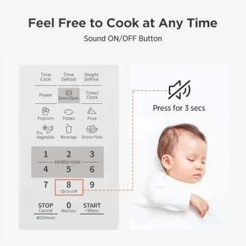 Compact Comfee EM720CPL-PMB Microwave with Safety Lock