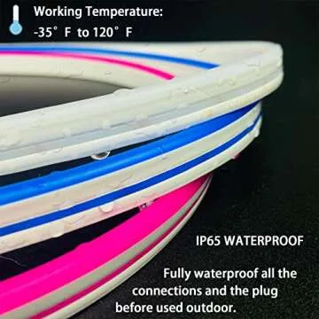 JO.KO LED Neon Light Strip 12v Waterproof DIY 16.4 Ft White