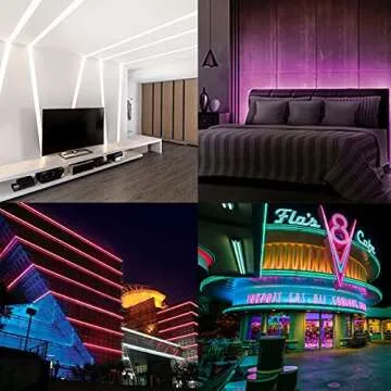 JO.KO LED Neon Light Strip 12v Waterproof DIY 16.4 Ft White