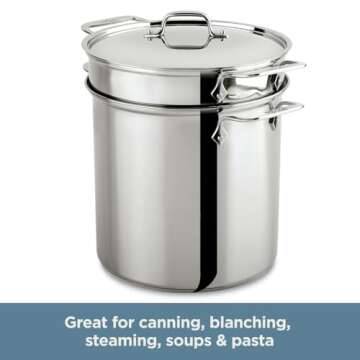 All-Clad 8 Quart Multi-Pot with Strainer - Versatile Cookware