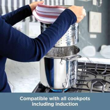 All-Clad 8 Quart Multi-Pot with Strainer - Versatile Cookware